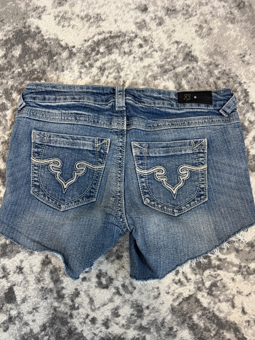 rag & bone Blue Denim Cutoff Jean Shorts